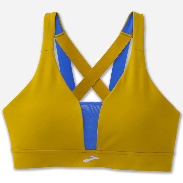 Brooks Drive Plunge Womens Running Bra Ireland Golden Hour/Bluetiful (HNVU-80791)